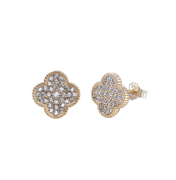 Gold Clover Earrings