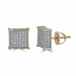 Gold Cube Studs